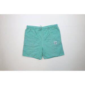 Vintage 90s Panama Jack Mens XL Distressed Above Knee Sweatpants Shorts Teal USA